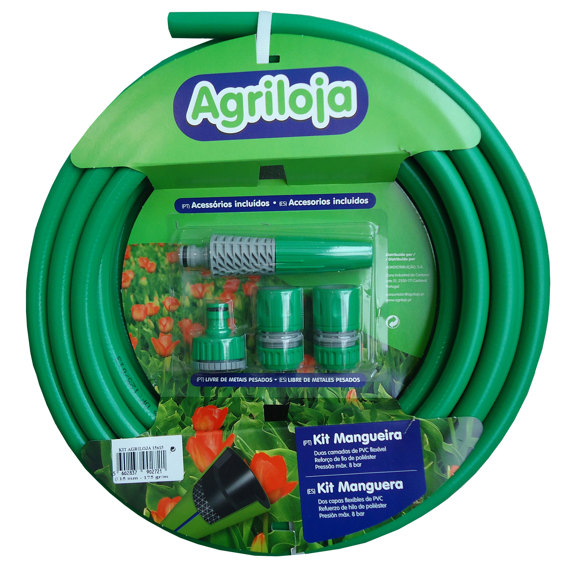 Kit Mangueira 15 MM 15 M AGRILOJA