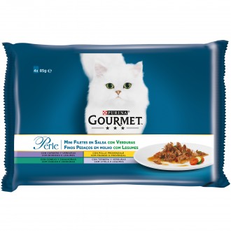 Alimento Humido Gato Legumes 4X85 G GOURMET PERLE