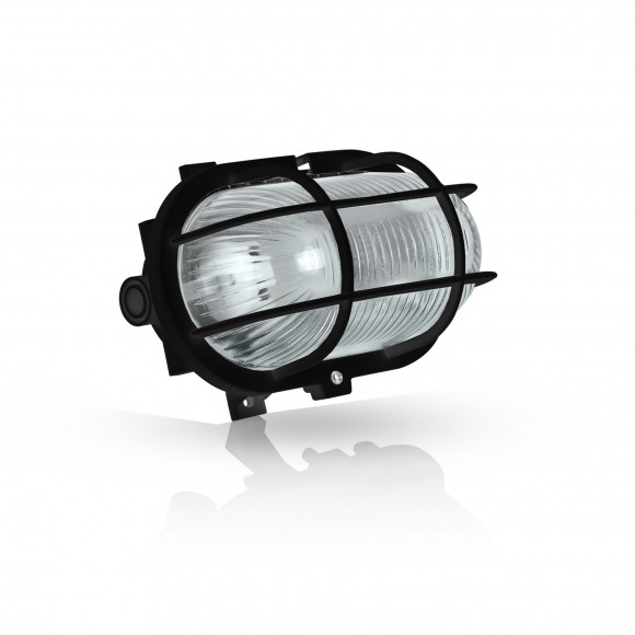 Olho Boi Oval Plastico 200Mm Preto