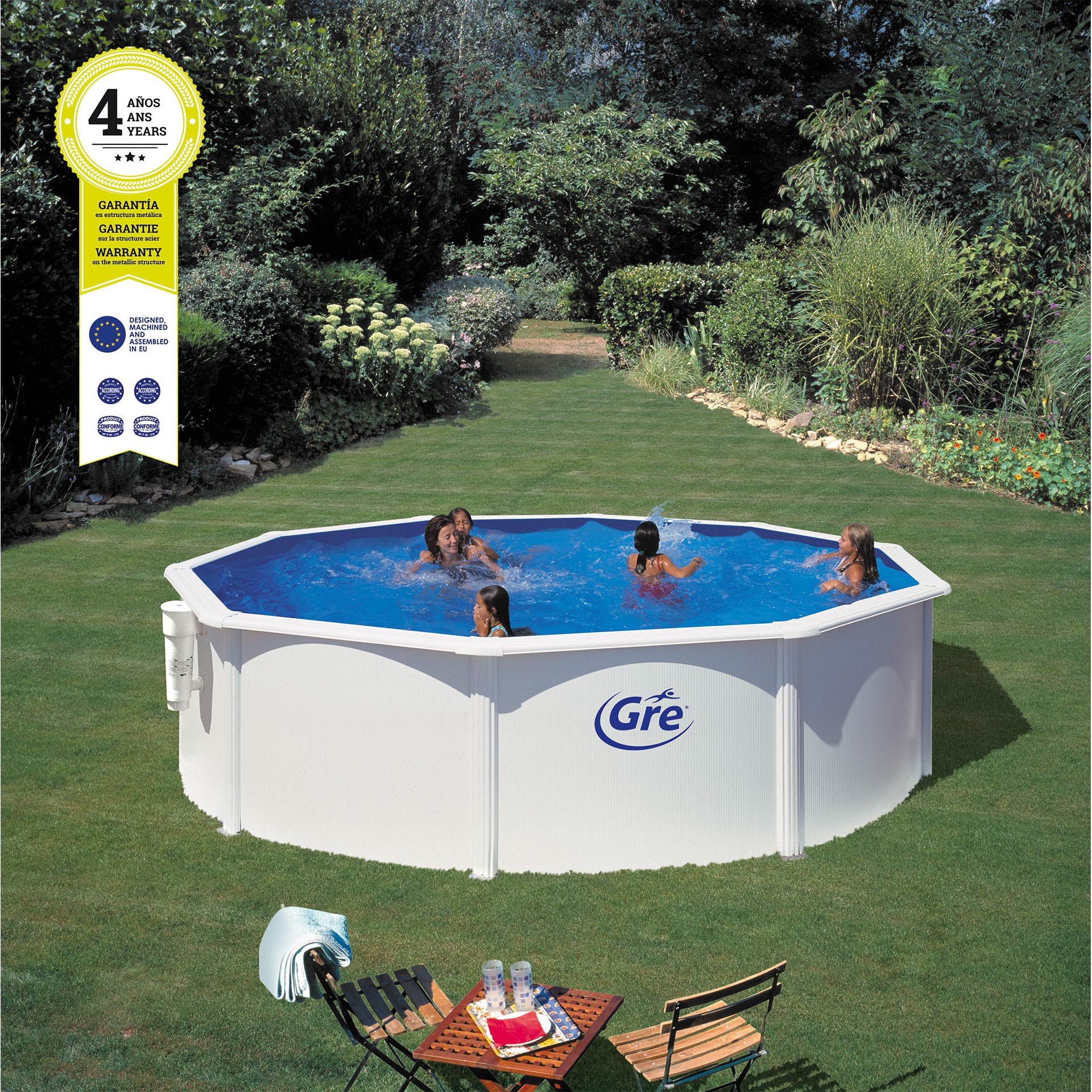 Piscina Filtro Cartucho 350X120 CM GRE