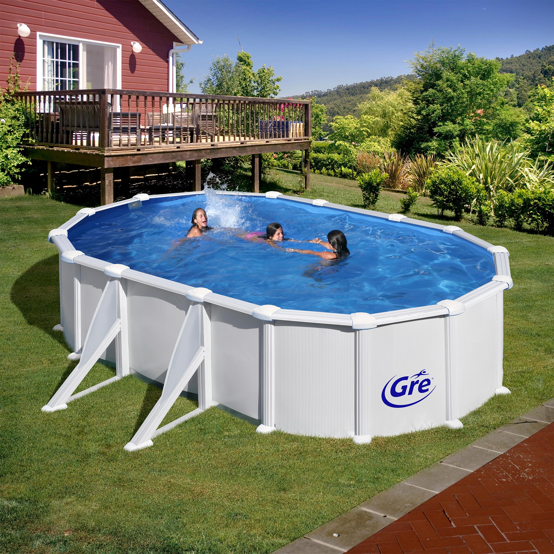 Piscina Filtro Areia 610X375X132 CM GRE