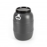 Barrica Cinza Tampa De Rosca Com Asa 55 L