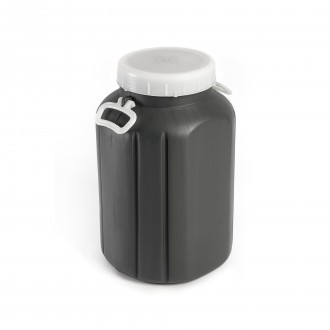 Garraf�o Cinza De Boca Larga Facetado 30 L