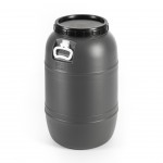 Barrica Cinza Tampa De Rosca Com Asa 65 L