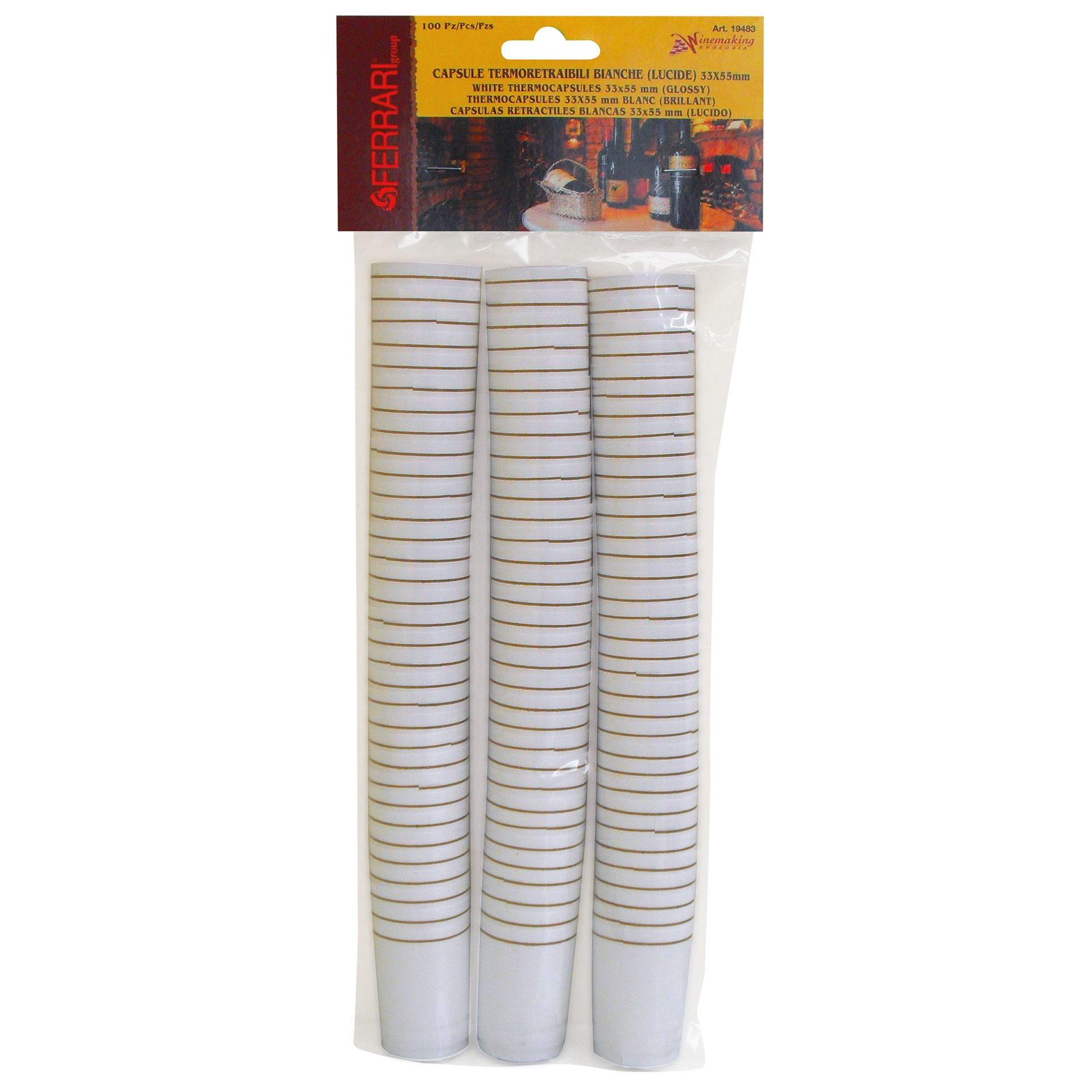 CÁPSULA TÉRMICA 33 MM BRANCA 100 UN