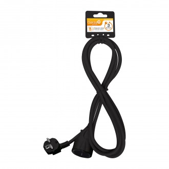 Prolongador Macho/Femea preto 3m