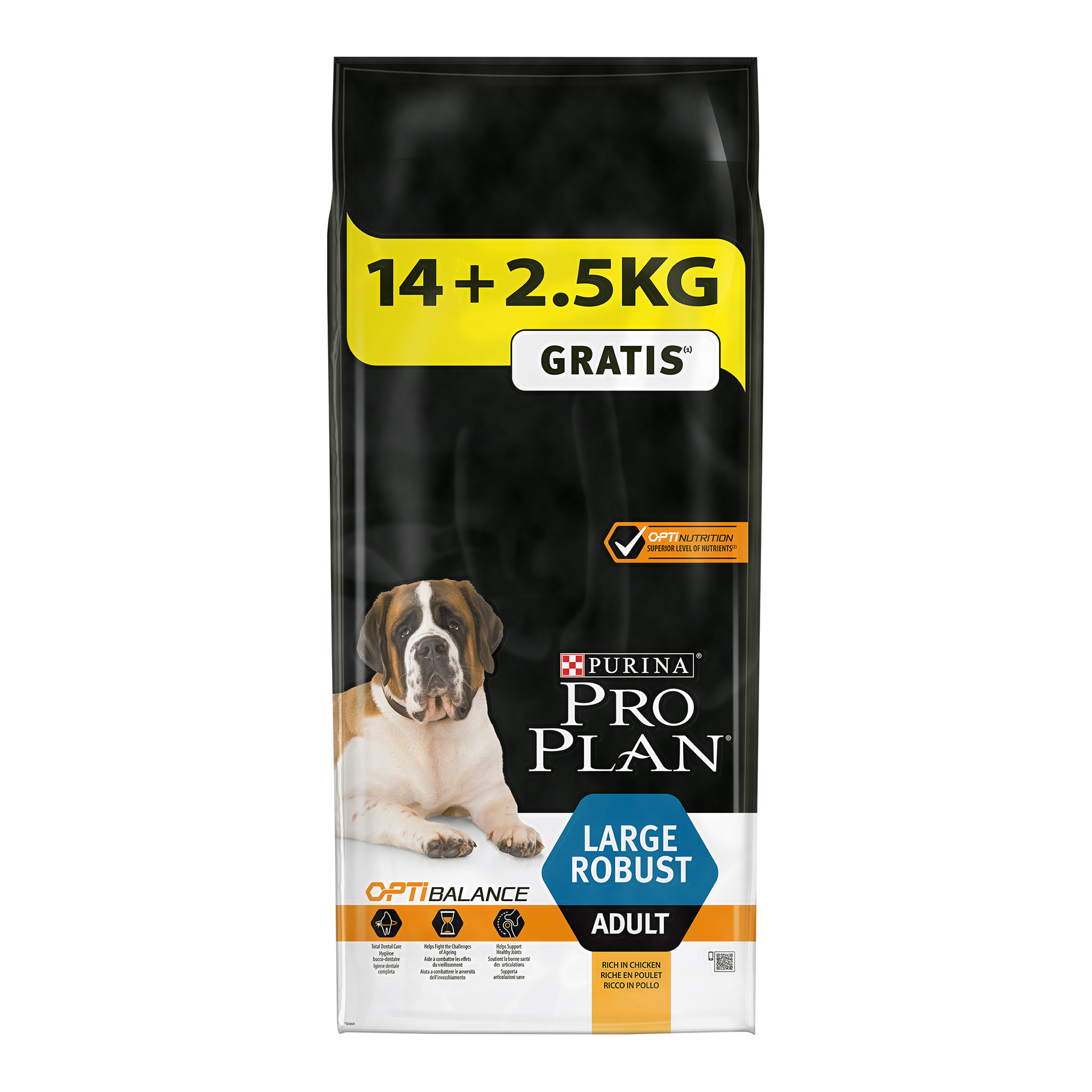 ALIM SECO PARA CÃO ADULTO LARGE ROB FRANGO 16,5 KG