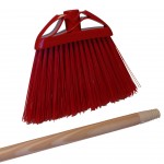 Vassoura Espalmada Extra Rosa Cabo Madeira FAPIL