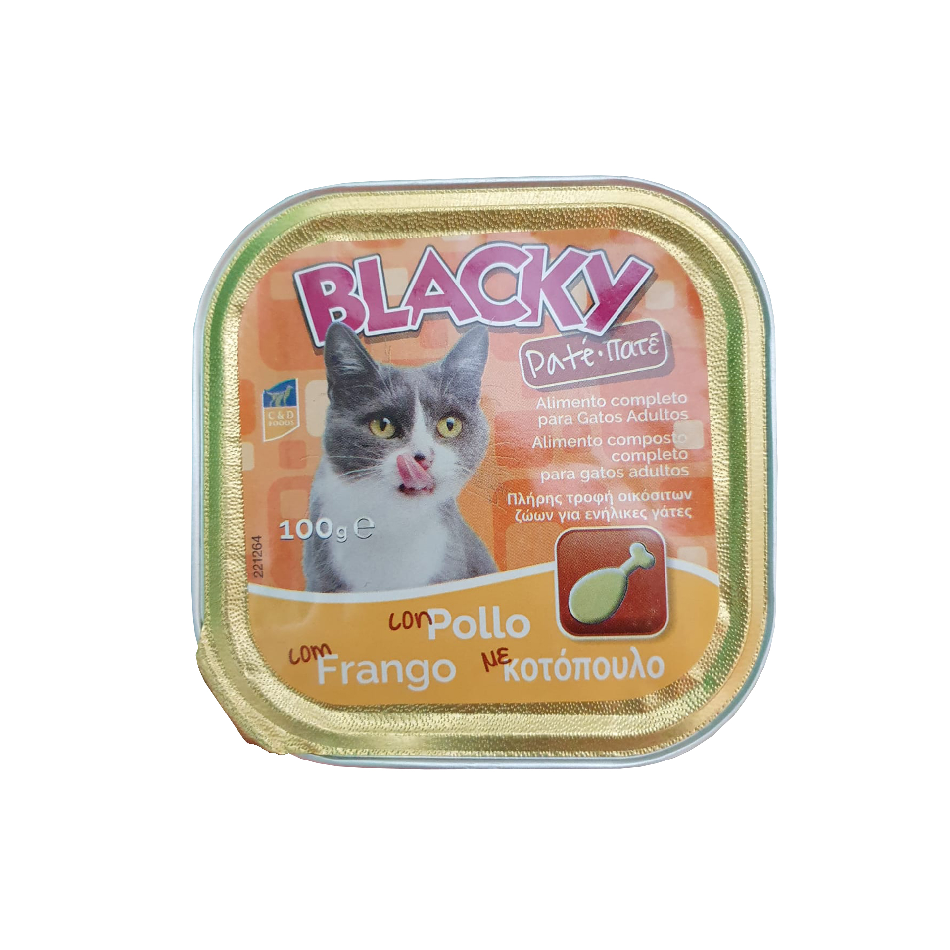 Alimento Húmid Gato Terrina Frango 100 G BLACKY