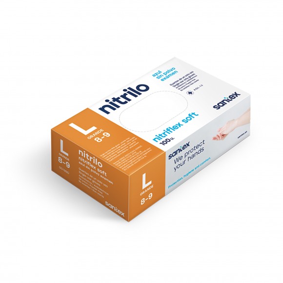 Luva Prot Nitril Descart�vel L 100Un