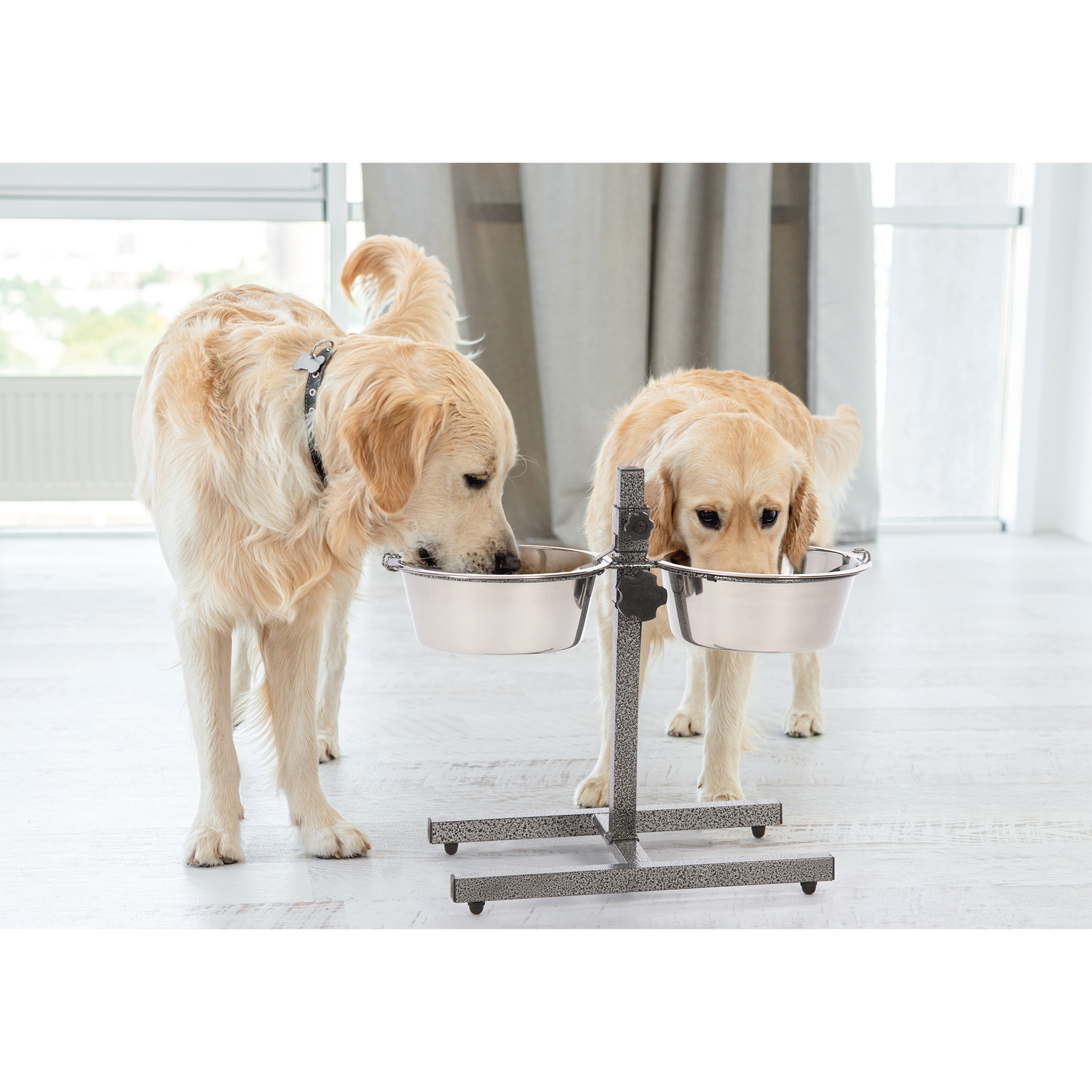 Comedouro Duplo Ajustável 2X2250 ML