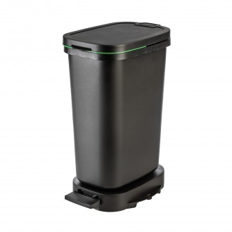 CAIXOTE LIXO RECICLA PRETO E VERDE 20 L