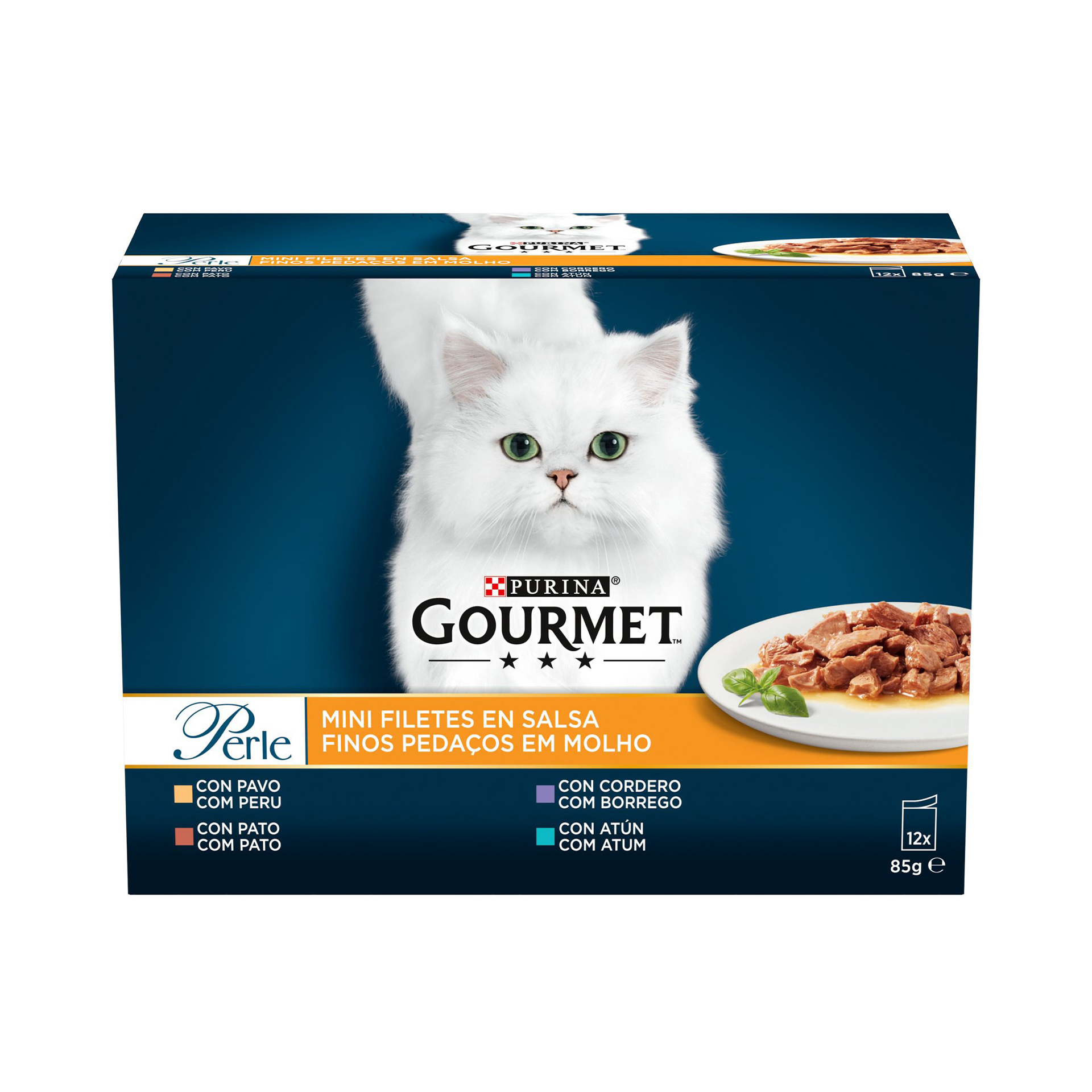 Alimento Húmid Gat Molho Pato 4X85 G GOURMET PERLE