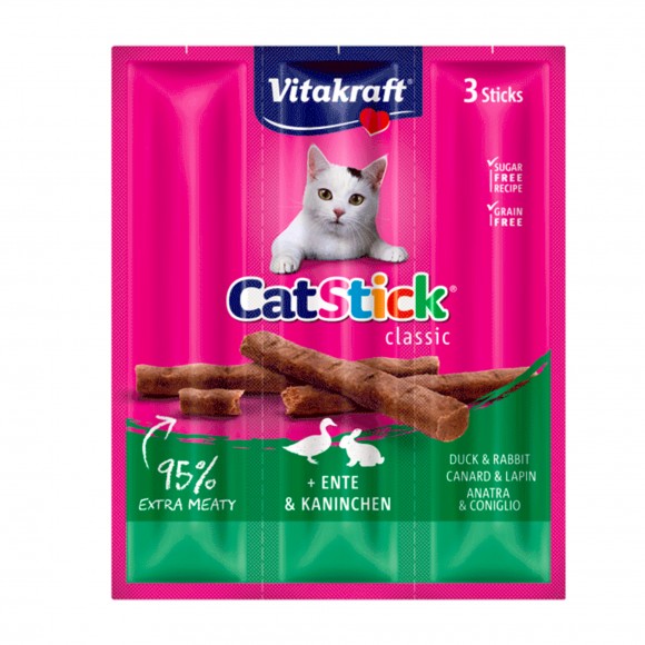 SNACK PARA GATO MINI PATO E COELHO 3 UN