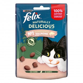 SNACK P/GATO ADULTO NATURALLY SALM/ESPINAFRS 50 GR