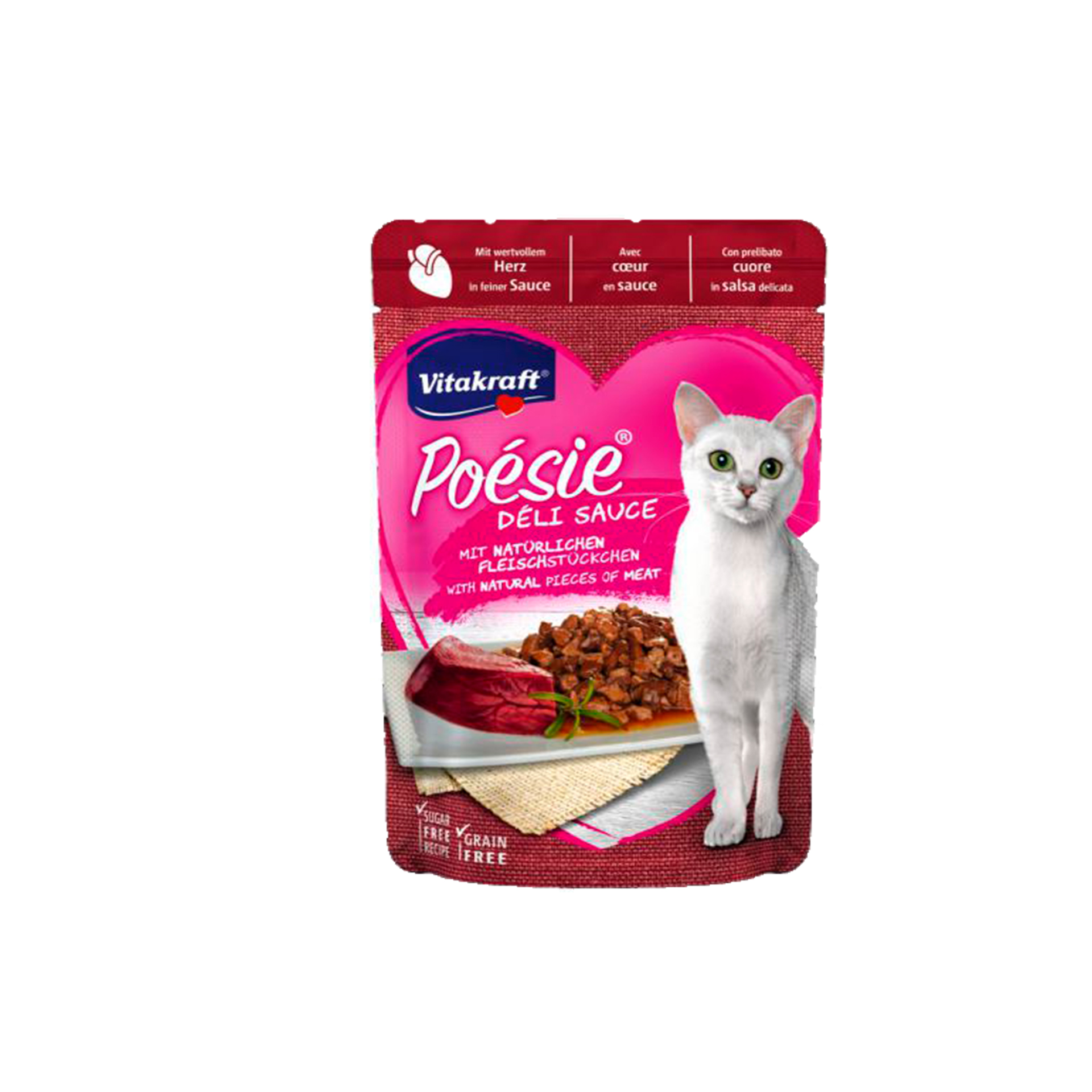 Alimento Húmido Para Gato Pedaços Natur 85 G POESI