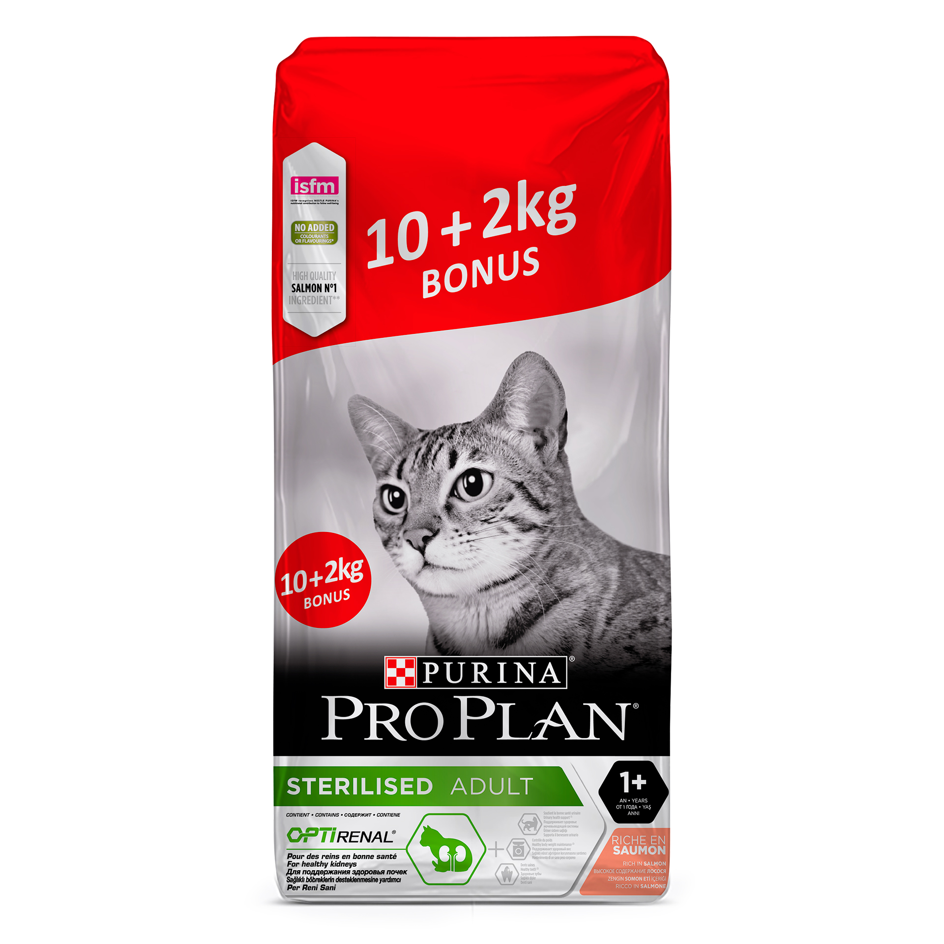 ALIMENTO SECO GATO ADULTO ESTERILIZ SALMÃO 10+2 KG