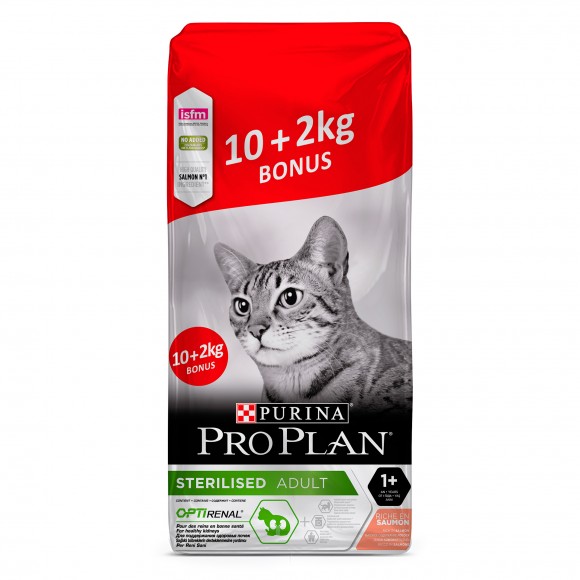 ALIMENTO SECO GATO ADULTO ESTERILIZ SALMO 10+2 KG