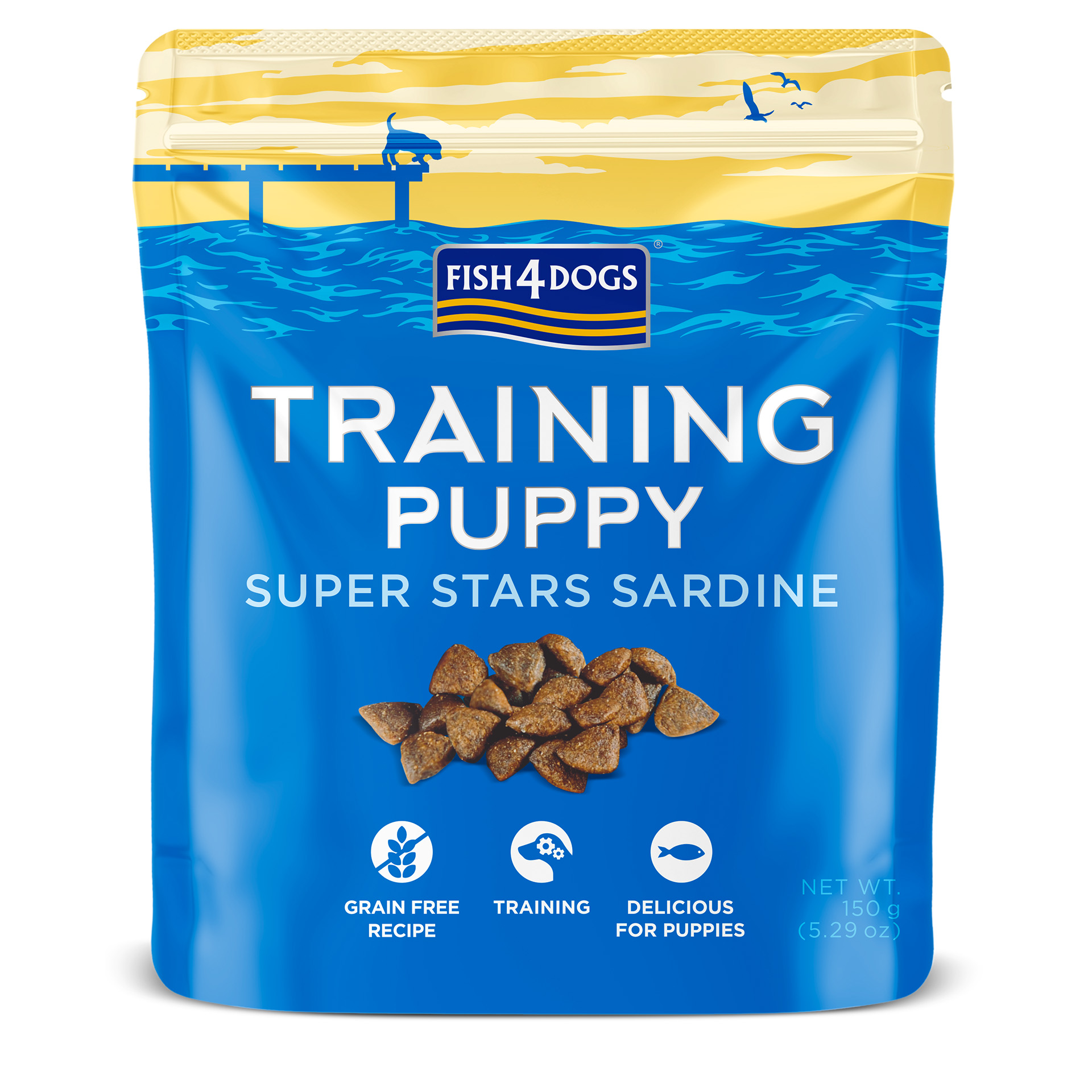 SNACK CÃO TRAINING PUPPY SUPERSTARS SARDINHA 150 G