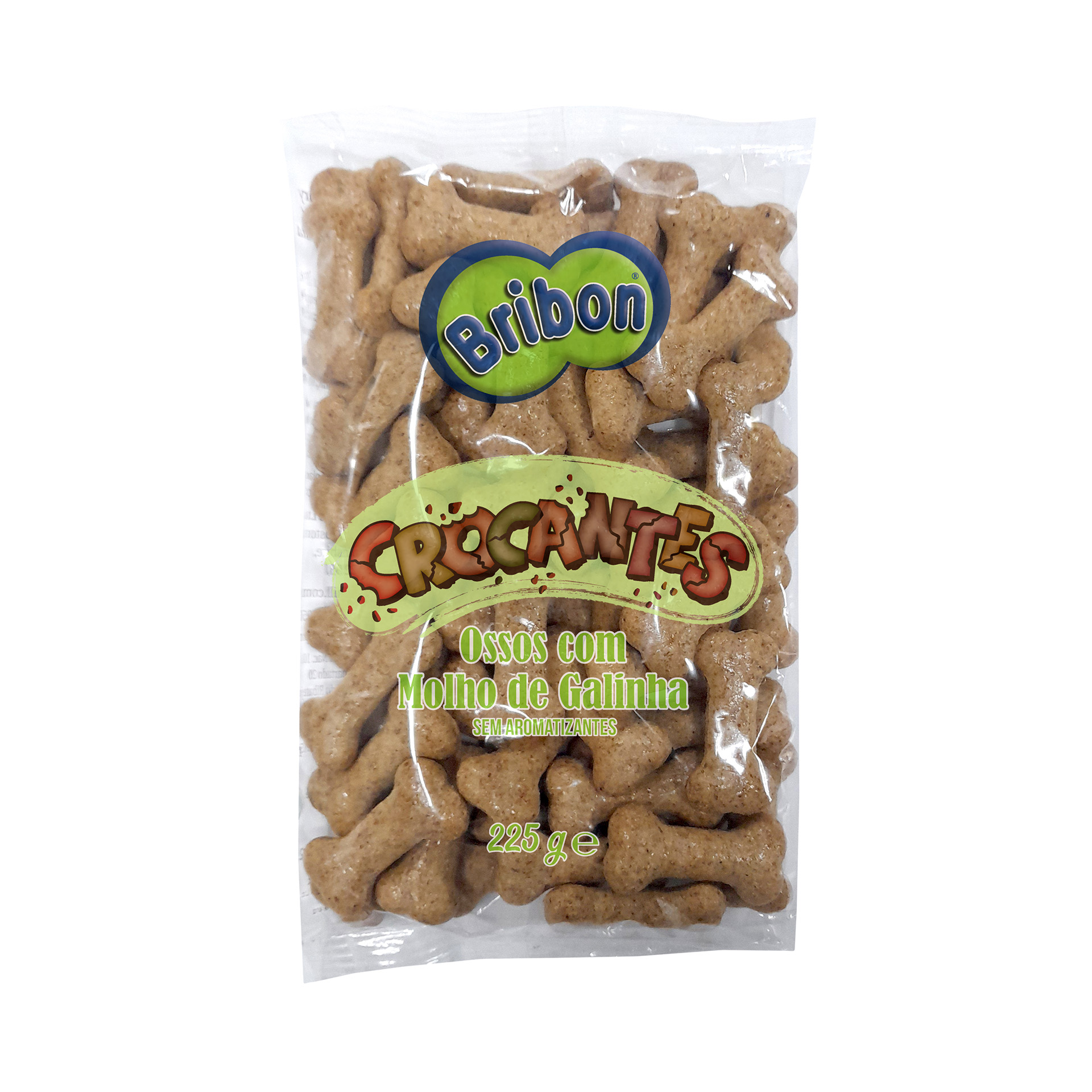 SNACK PARA CÃO OSSOS CROCANTES C/MOLHO FRANGO 225 GR