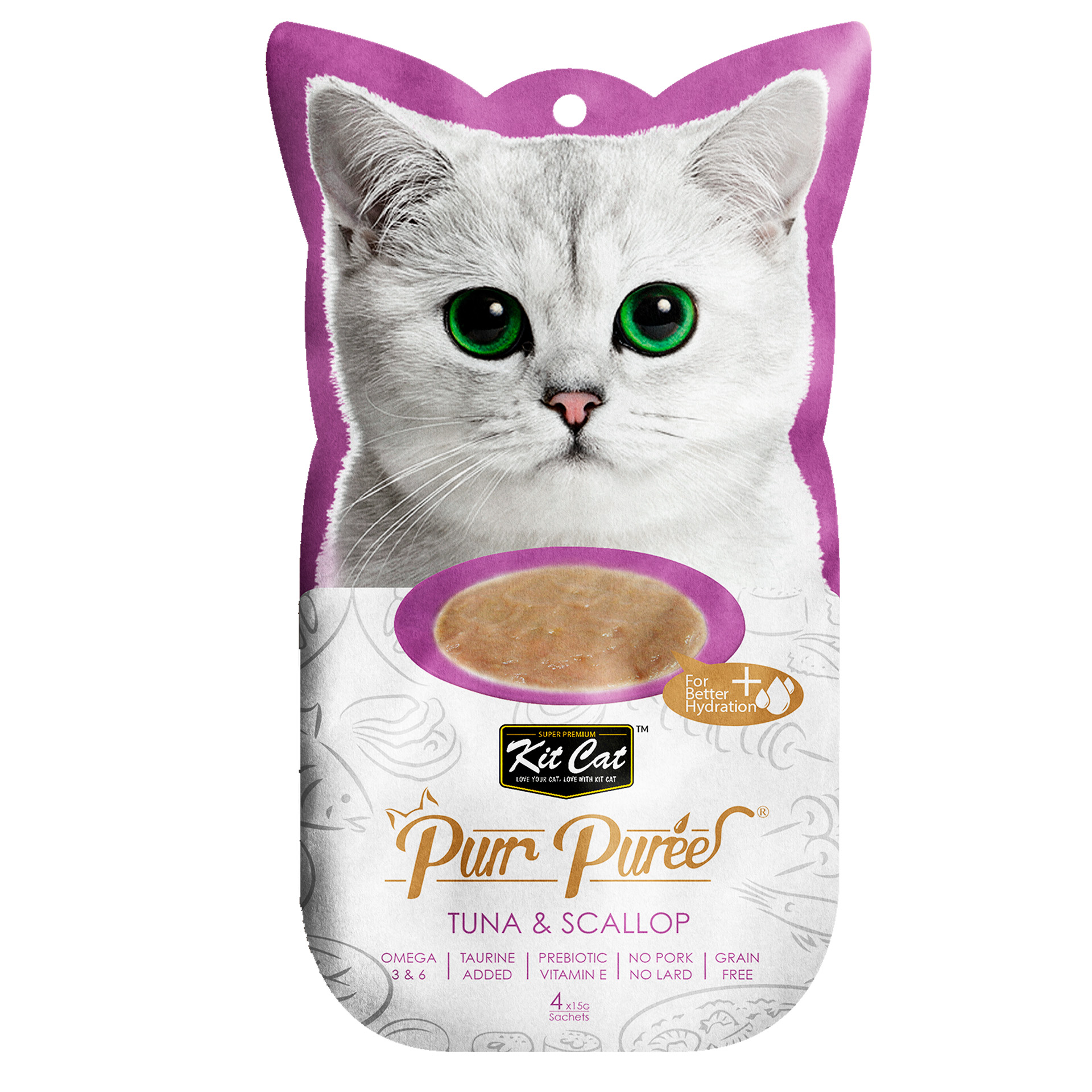 Alimento Húmido Para Gato Atum 4X15 G KIT CAT