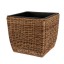 VASO QUADRADO RATTAN CASTANHO