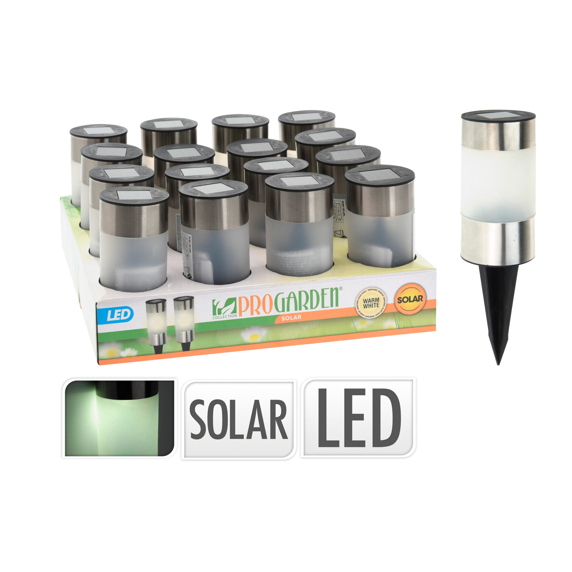 Estaca Solar Aço 24 CM PROGARDEN