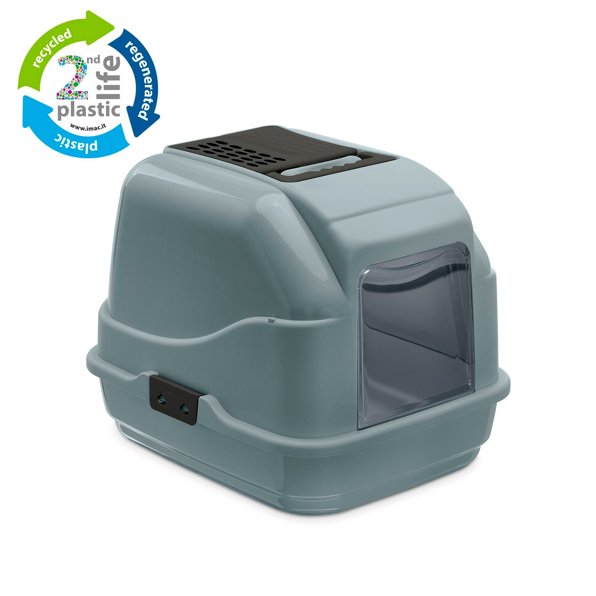 Wc P/Gato Reciclado Easy Cat Azul IMAC