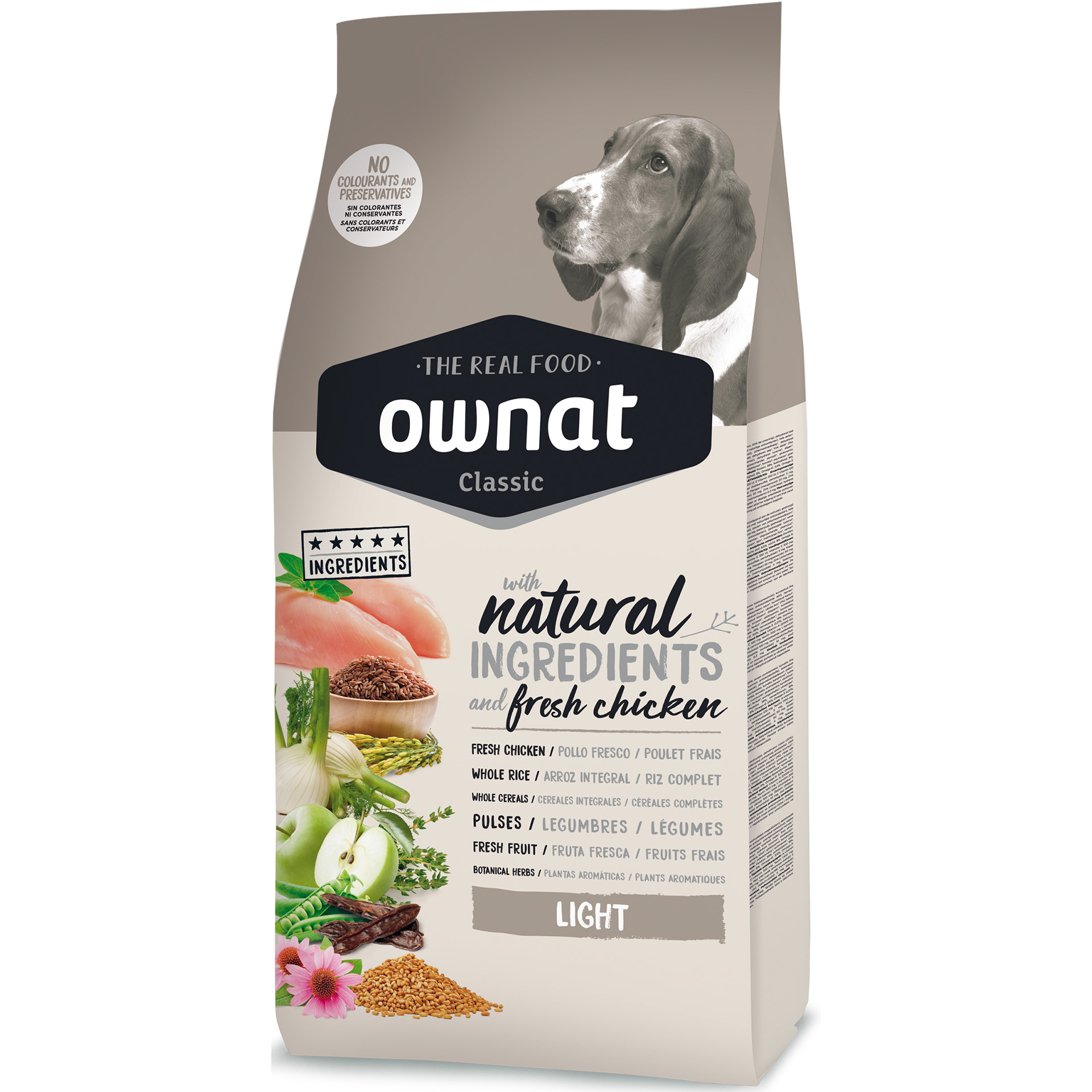 Alimento Seco Para Cão Classic Light 4 KG OWNAT