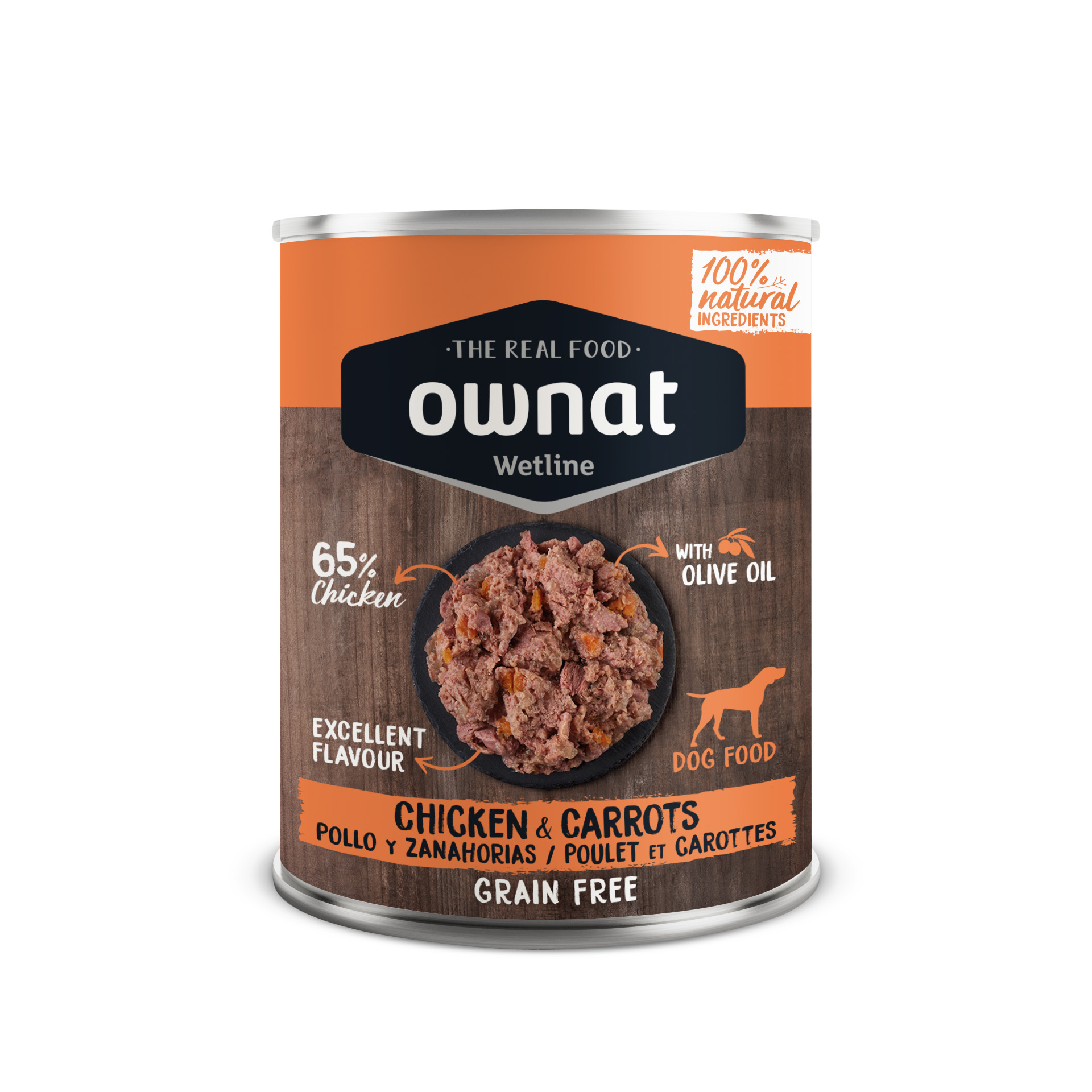 ALIMENTO HÚMIDO PARA CÃO FRANGO E CENOURAS