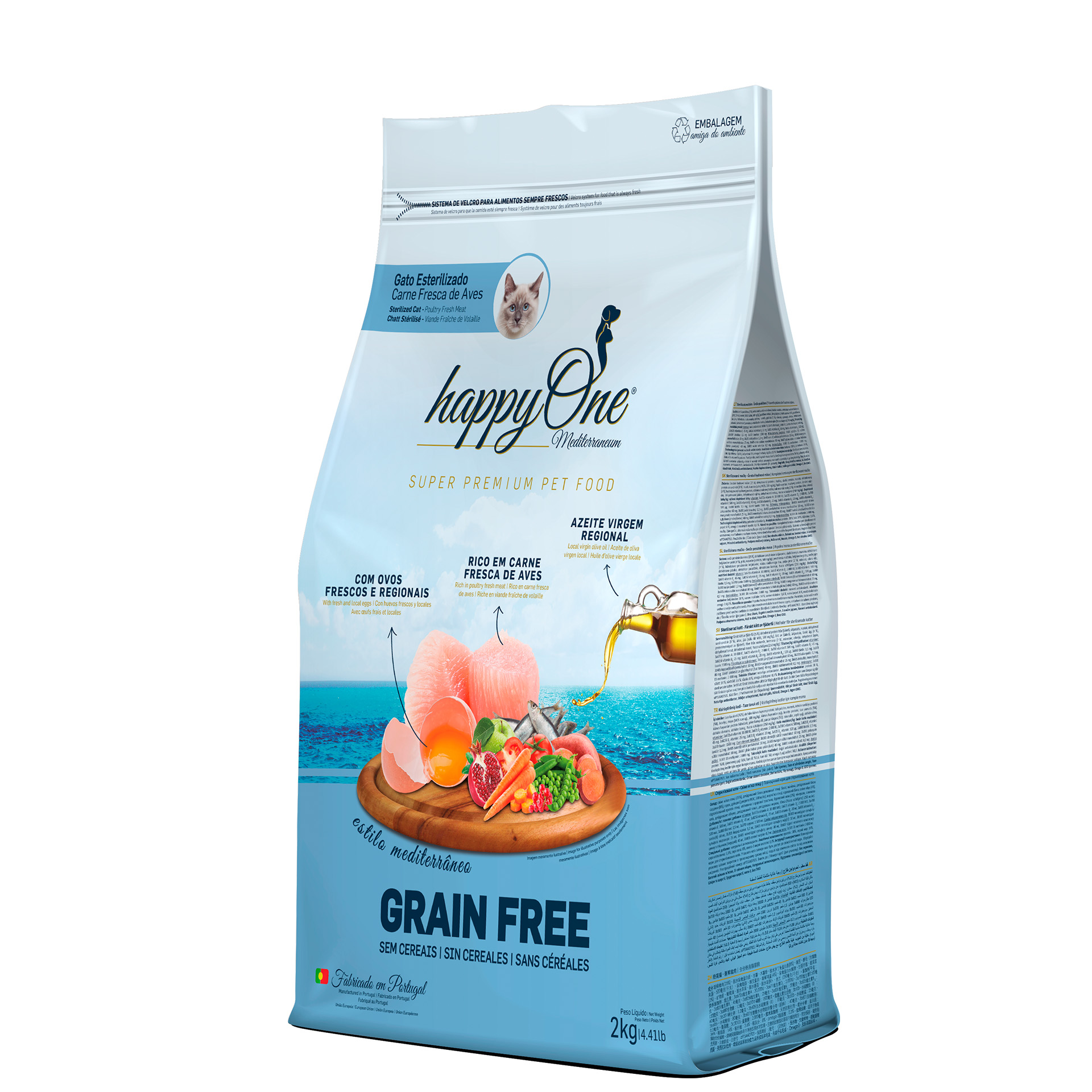 Alimento Gato Esterl 2 KG HAPPYONE MEDITERRANEUM