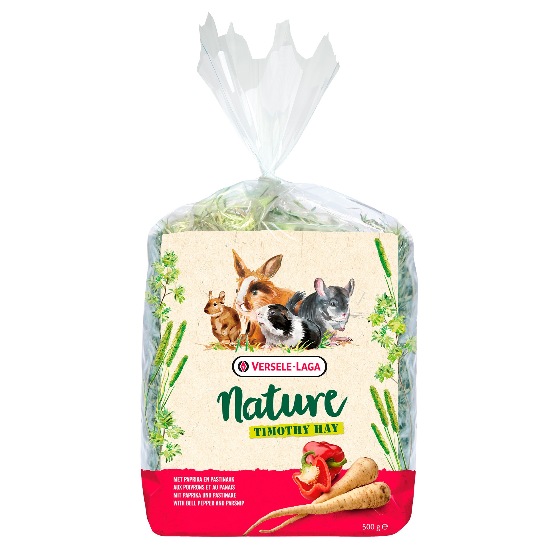 Feno P/Roedores Pimentão/Cherovia 500 G VERSE LAGA