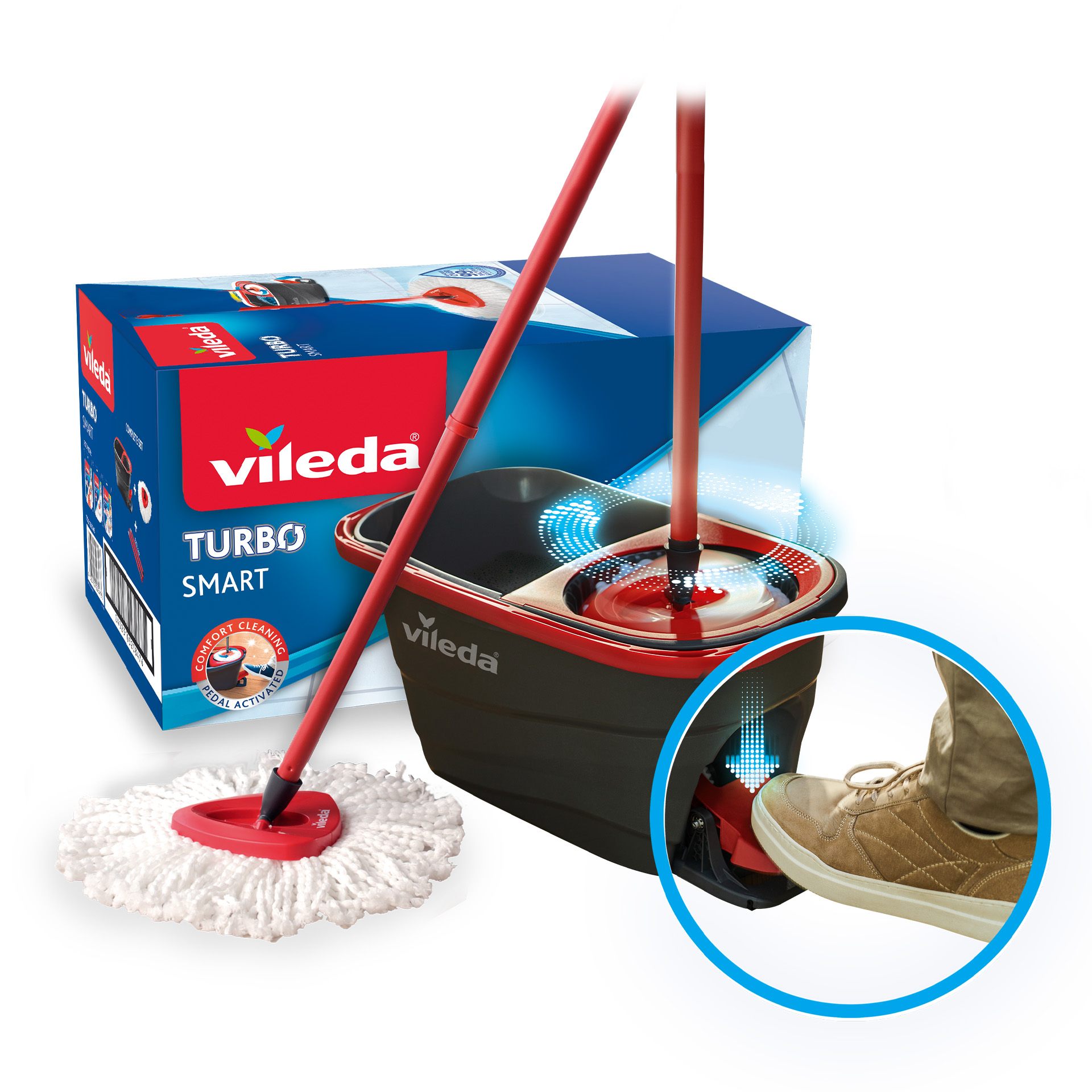 Balde Esfregona Rotativa Com Pedal VILEDA