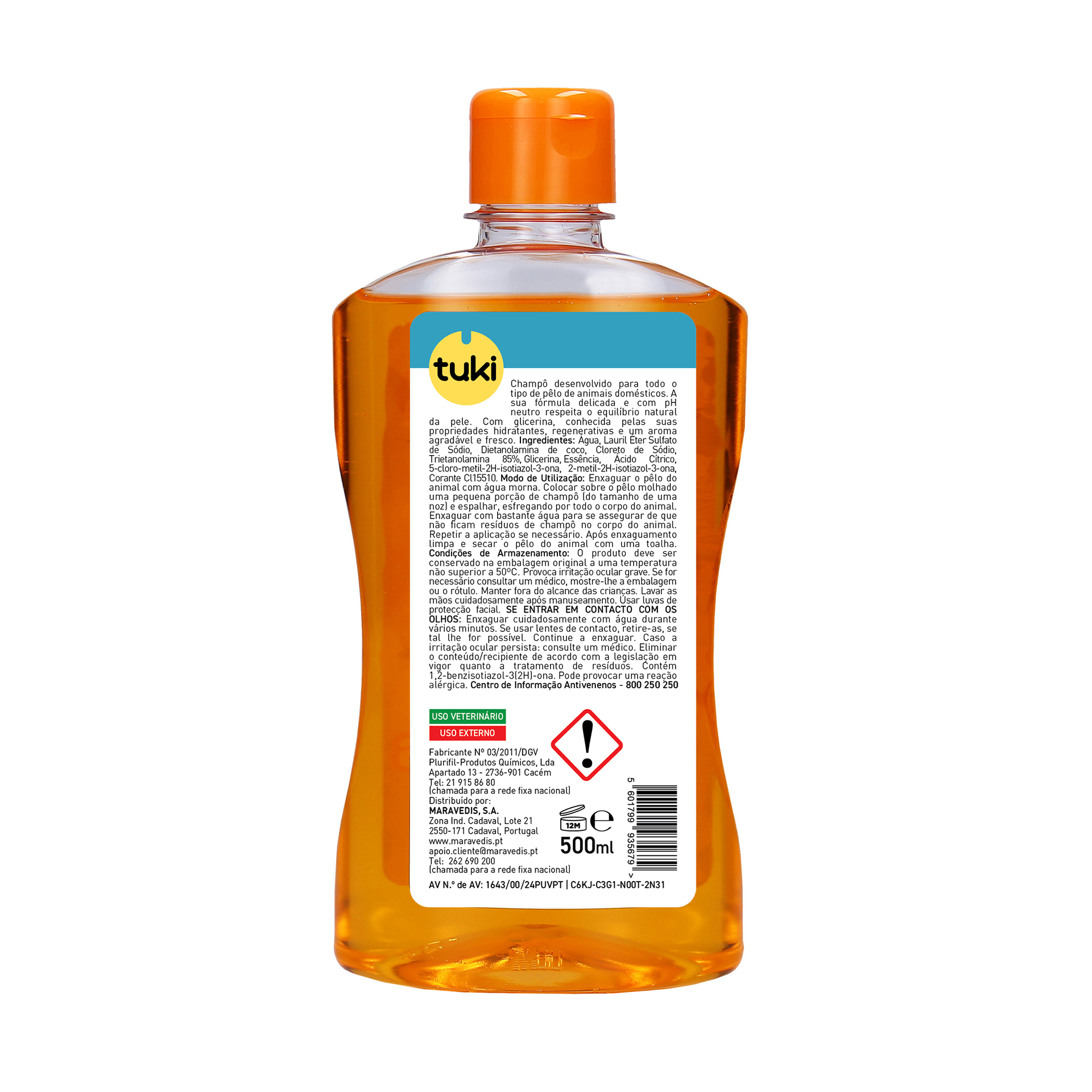 Champô Para Animais 0,5 L TUKI