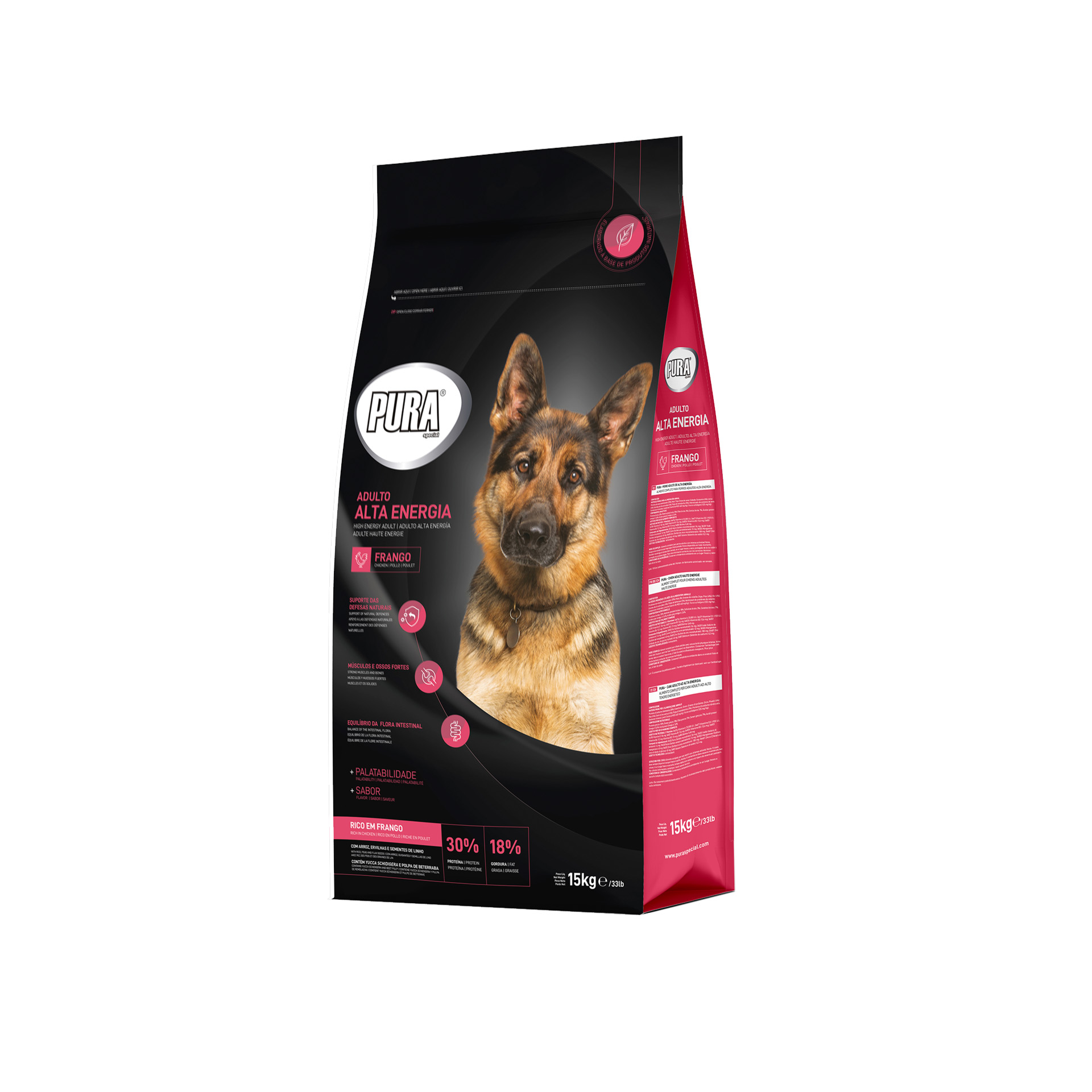 Alimento Seco Cão Alta Energia 15 KG PURA SPECIAL