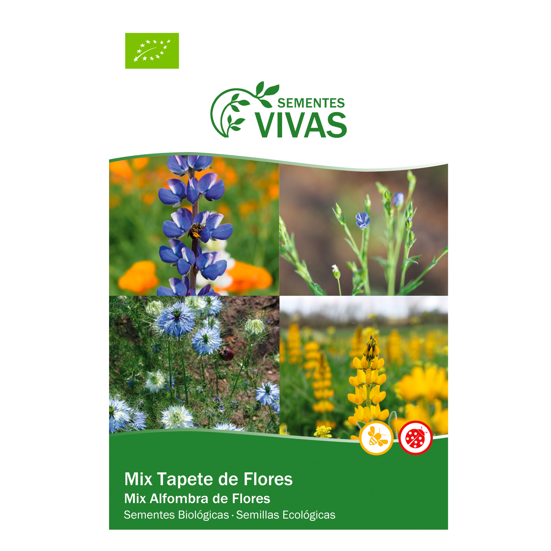 Tapete De Flores Mix 1 G SEMENTES VIVAS