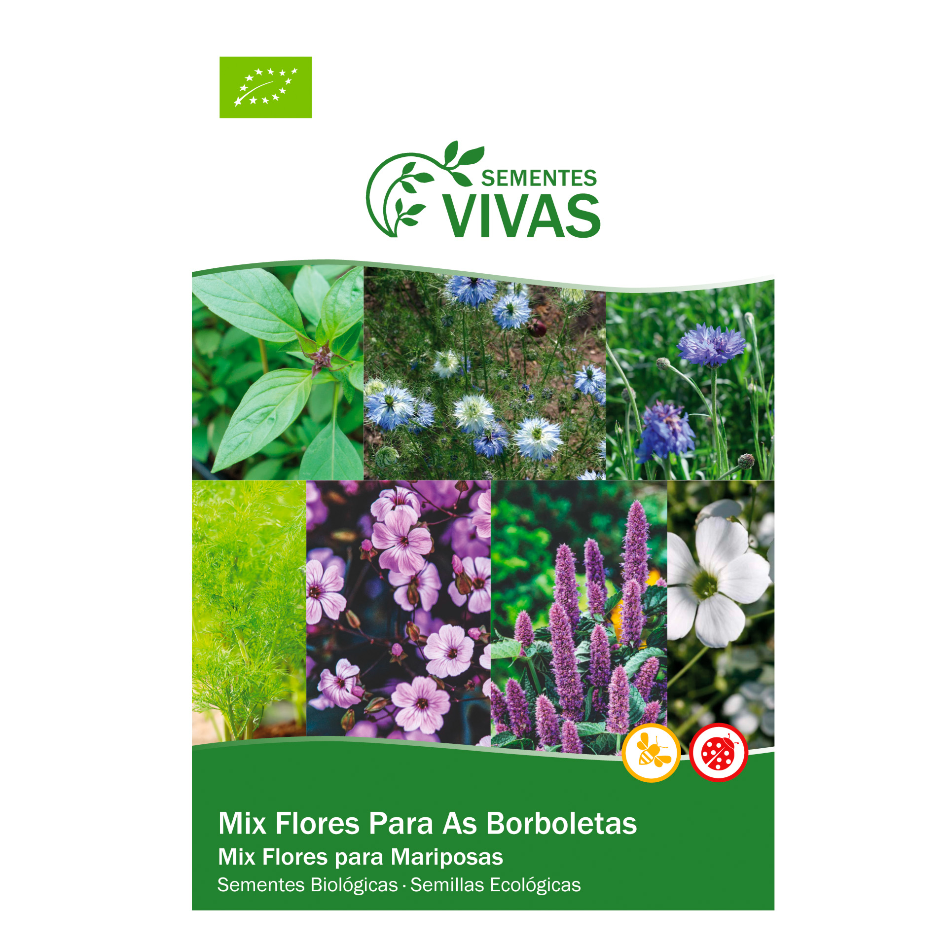 Flores Borboletas Mix 1,5 G SEMENTES VIVAS