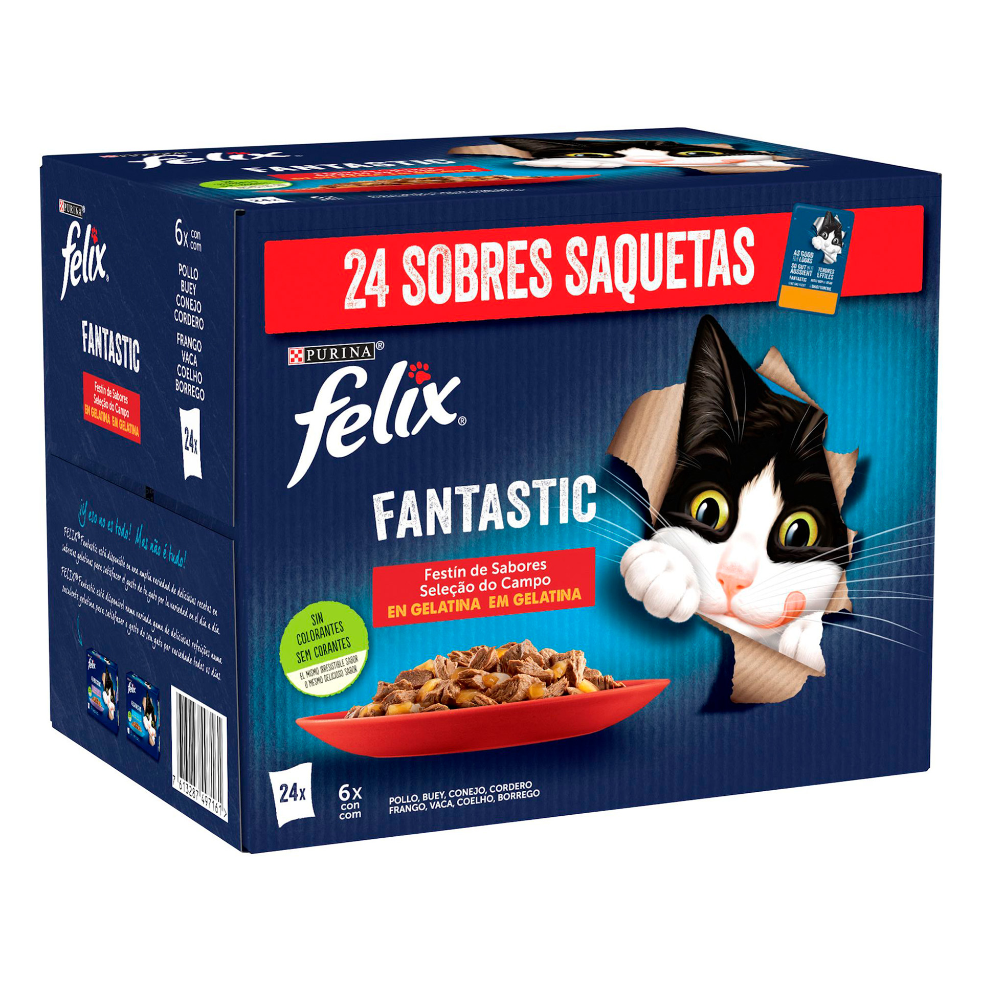 Alimento Húmid Gato Fantastc Favorit 24X85 G FELIX