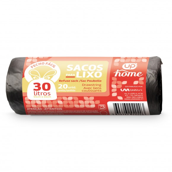 Saco Do Lixo Fecho Fcil 30 L UP