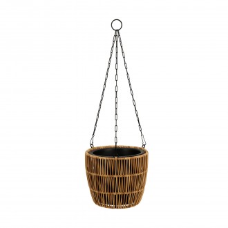VASO PENDURAR RATTAN CASTANHO 18 CM