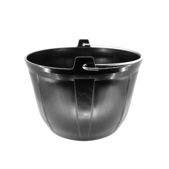 CESTA PRETA COM ASA METLICA 16 L