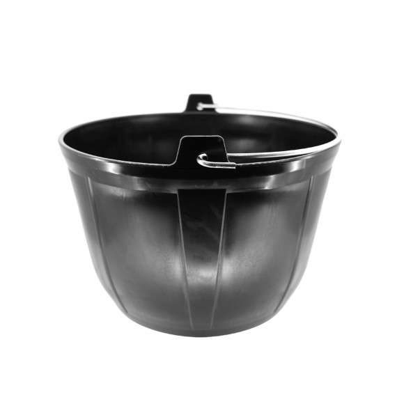 CESTA PRETA COM ASA METLICA 16 L