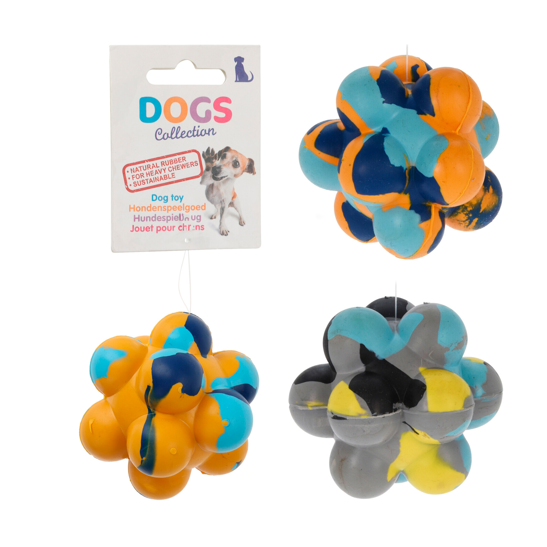 Brinquedo Para Cão Bola Borracha 7 CM DOG'S COLLECTION