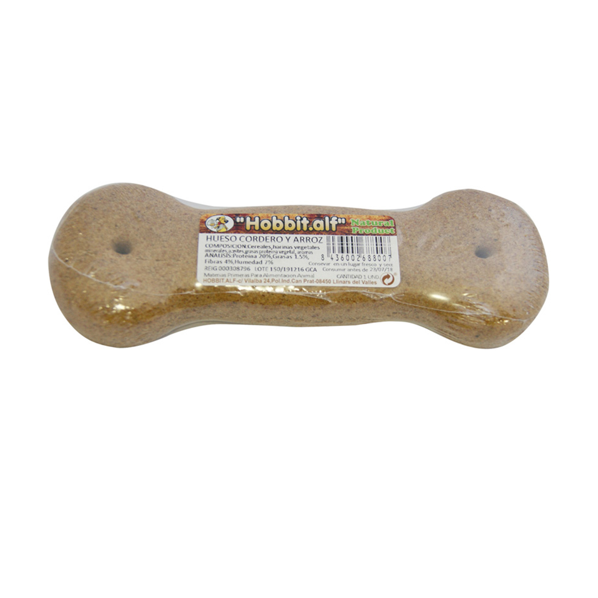 Snack Cão Biscoito Cordeiro E Arroz HOBBIT ALF
