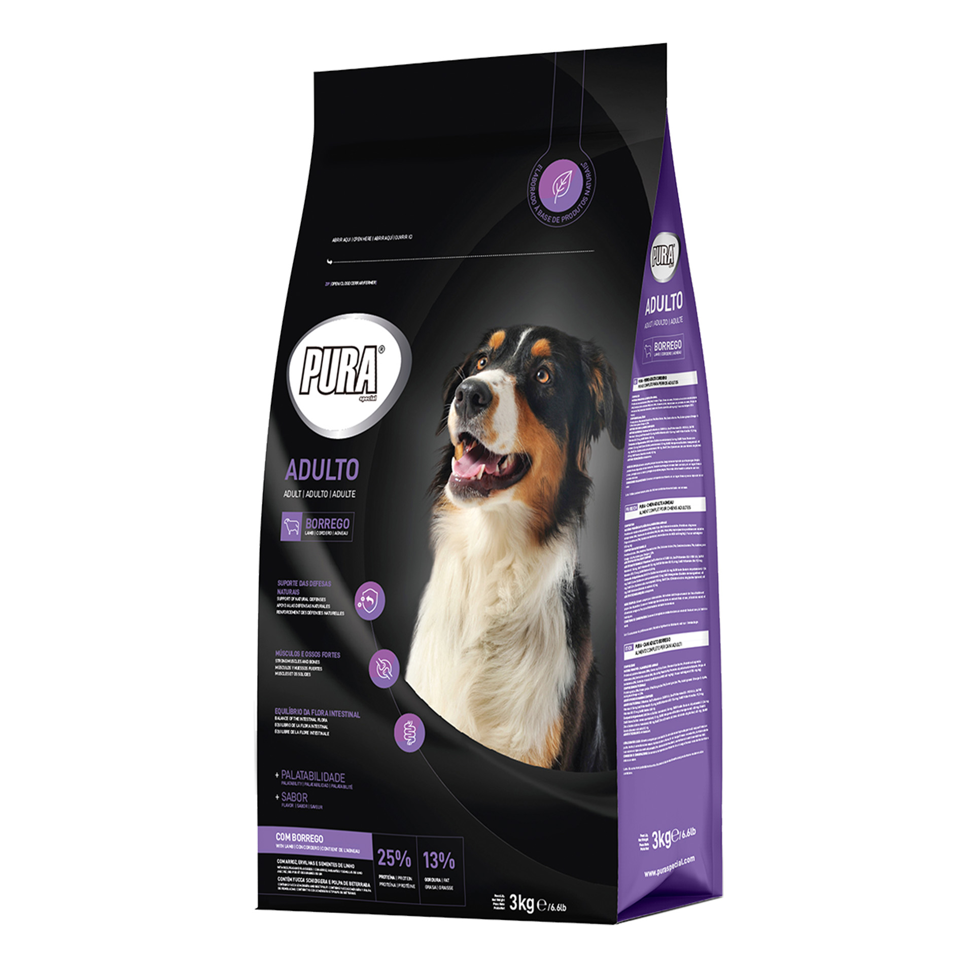 Alimento Seco Cão Adulto Borrego 3 KG PURA SPECIAL