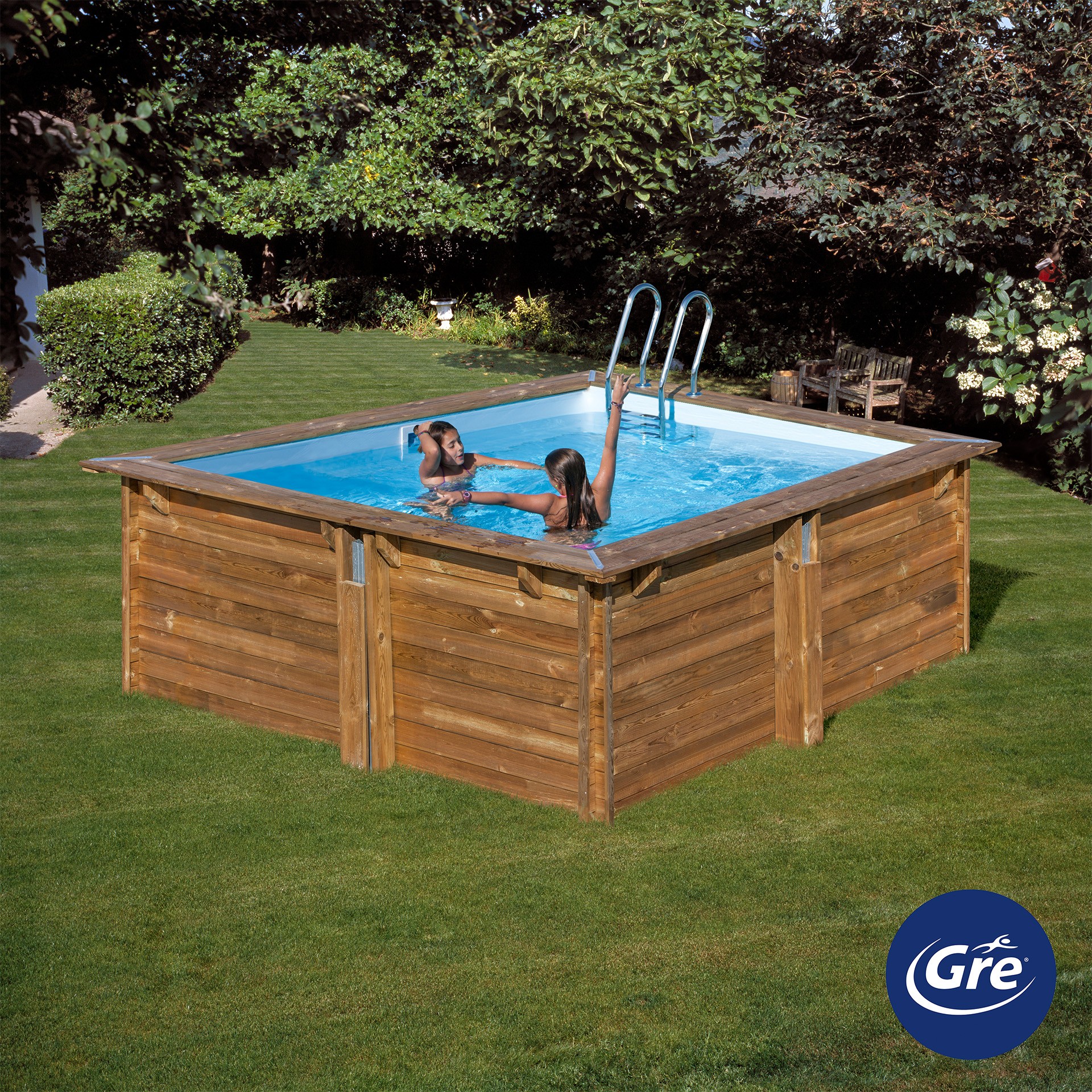 Piscina Madeira Retangular 305X305X119 CM GRE