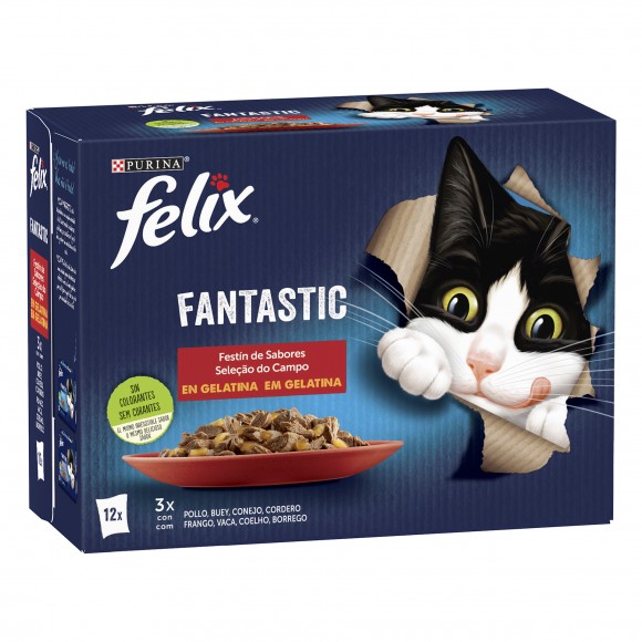 Alimento Hmid Gato Fantastc Gelatin 12X85 G FELIX