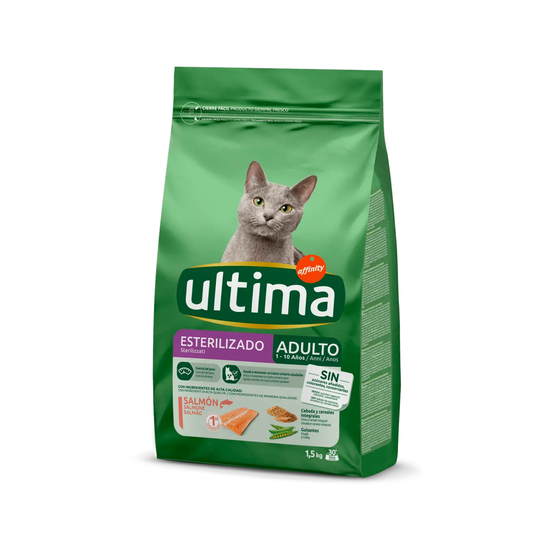 ALIMENTO SECO GATO ADULT ESTERIIZADO SALMÃO 1,5 KG
