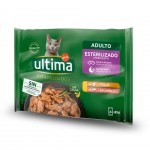 Alimento Húmid Gat Est Frango/Salmão 4X85 G ULTIMA Alimento Húmid Gat Est Frango/Salmão 4X85 G ULTIMA