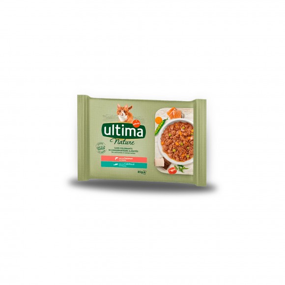 Alimento Húmid Natur Gat Salmão/Truta 4X5 G ULTIMA Alimento Húmid Natur Gat Salmão/Truta 4X5 G ULTIMA